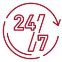24/7 icon.