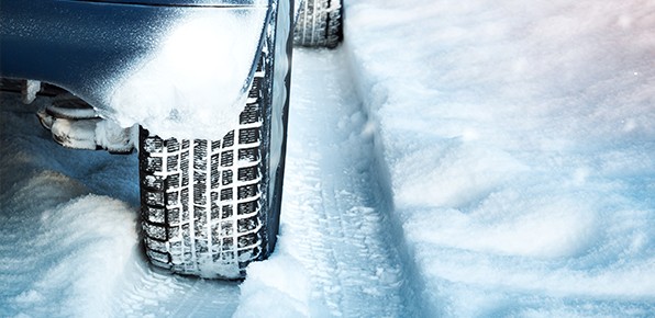 Tire-With-Snow-Close-Up